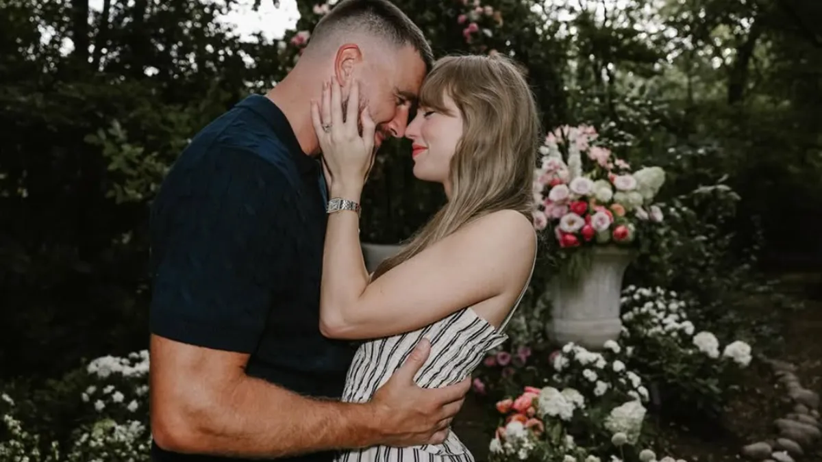 Taylor Swift e Travis Kelce anunciam noivado e batem recorde de reposts no Instagram - Imagem do artigo