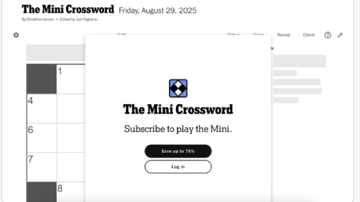 New York Times coloca Mini Crossword atrás de paywall e explica novas formas de acesso - Imagem do artigo