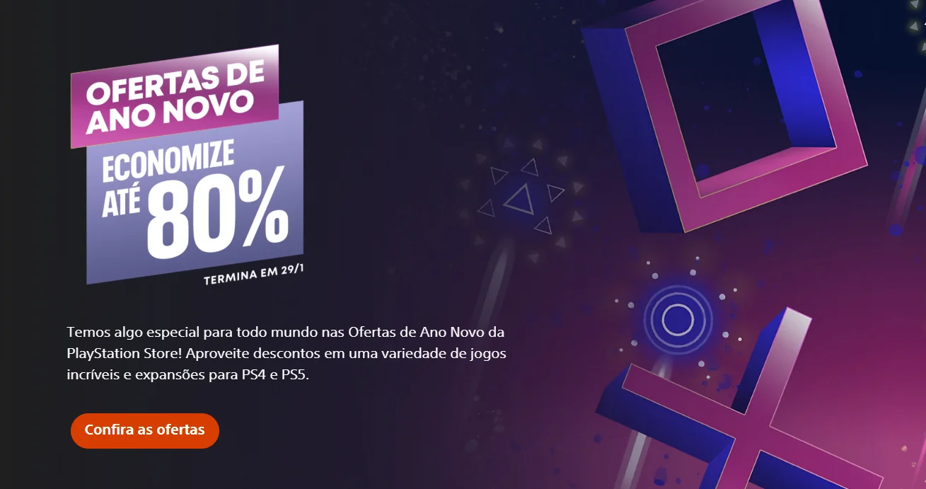 PlayStation inicia promoções de Ano Novo com jogos até 80% off e gift card 7% mais barato - Imagem do artigo