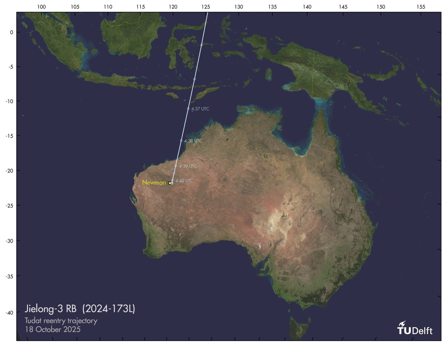 Destroço achado no deserto australiano indica queda de estágio de foguete chinês - Imagem do artigo original