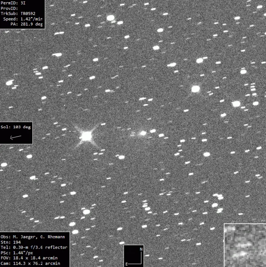 Cometa 3I/ATLAS atinge ponto máximo de aproximação ao Sol e deve esclarecer hipótese de nave alienígena - Imagem do artigo