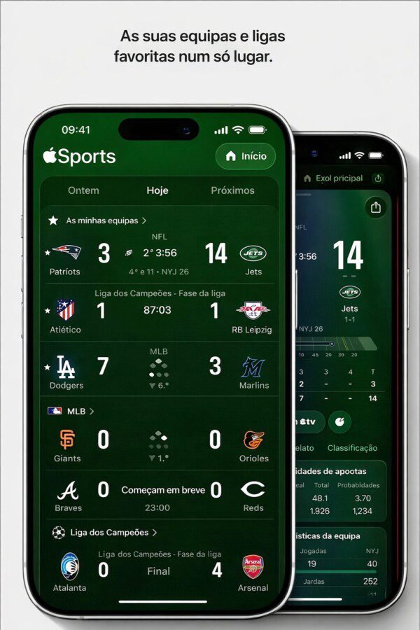 Apple Sports chega ao Brasil e zera anúncios no placar em tempo real - Imagem do artigo original