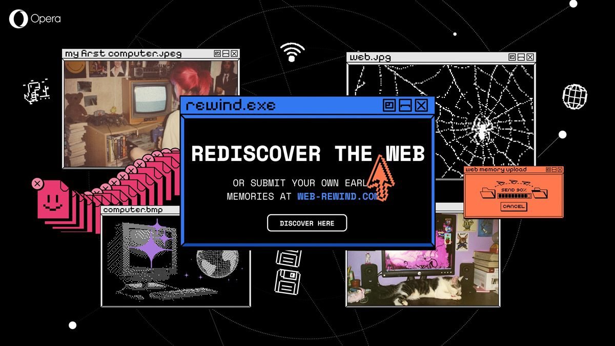 Opera celebra 30 anos com “Web Rewind” e convida usuários a reviver a história da internet - Imagem do artigo original