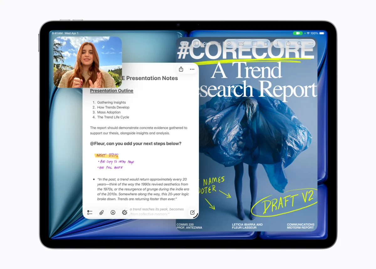iPad Air M4 chega turbinado: chip novo, Wi-Fi 7 e mais memória para trabalho e lazer - Imagem do artigo original