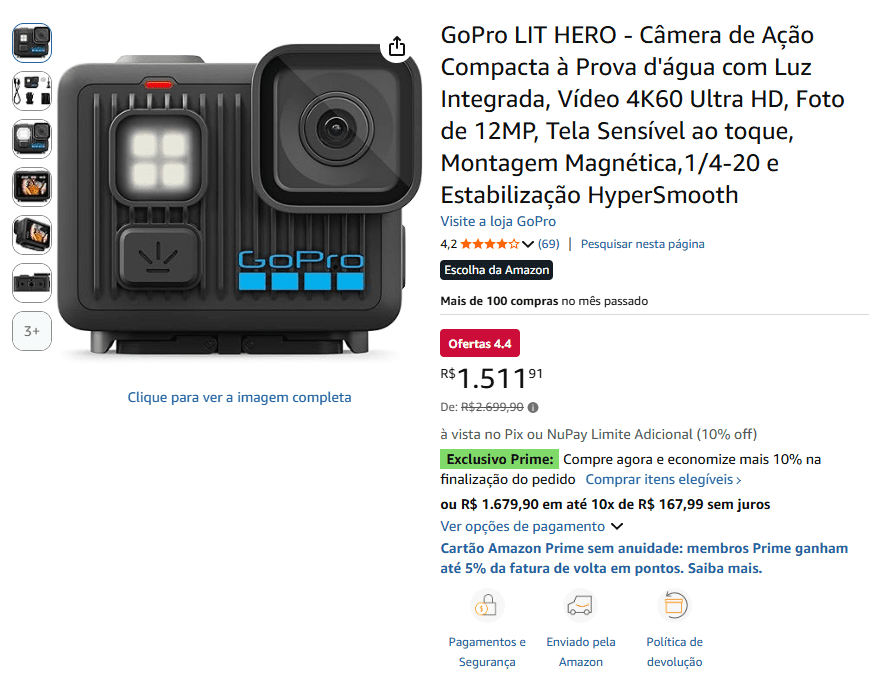 GoPro em oferta: veja preços e escolha o melhor modelo antes que acabe - Imagem do artigo original