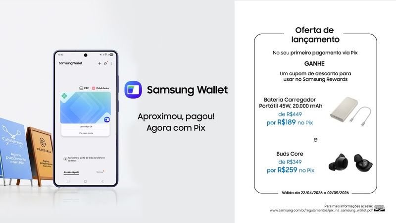 Samsung Wallet libera Pix por aproximação e simplifica de vez o pagamento móvel - Imagem do artigo original
