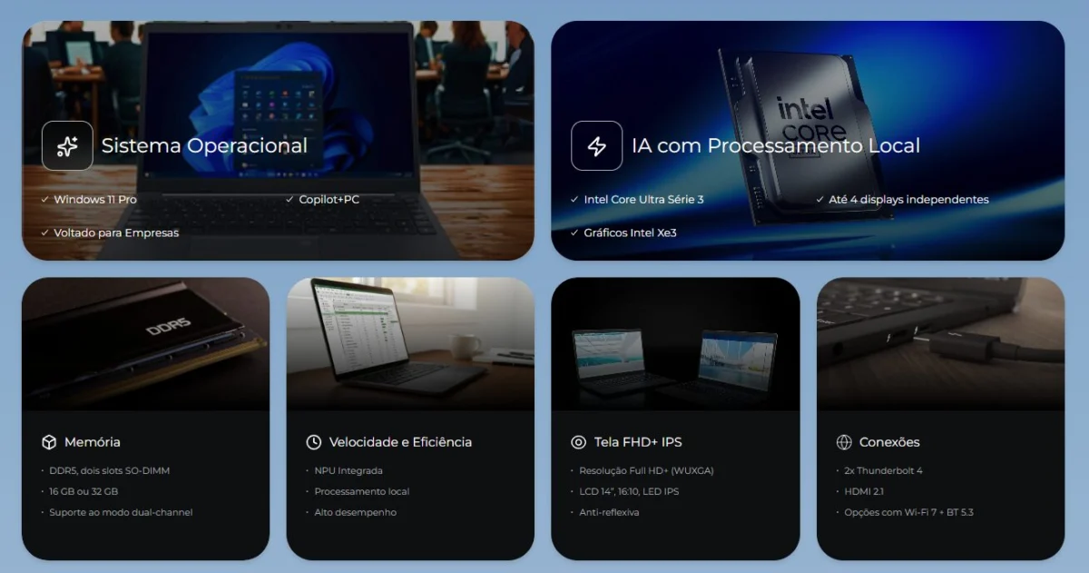 Positivo Master Copilot+ PC chega ao Brasil com Intel Core Ultra: o que muda para notebooks de IA - Imagem do artigo original