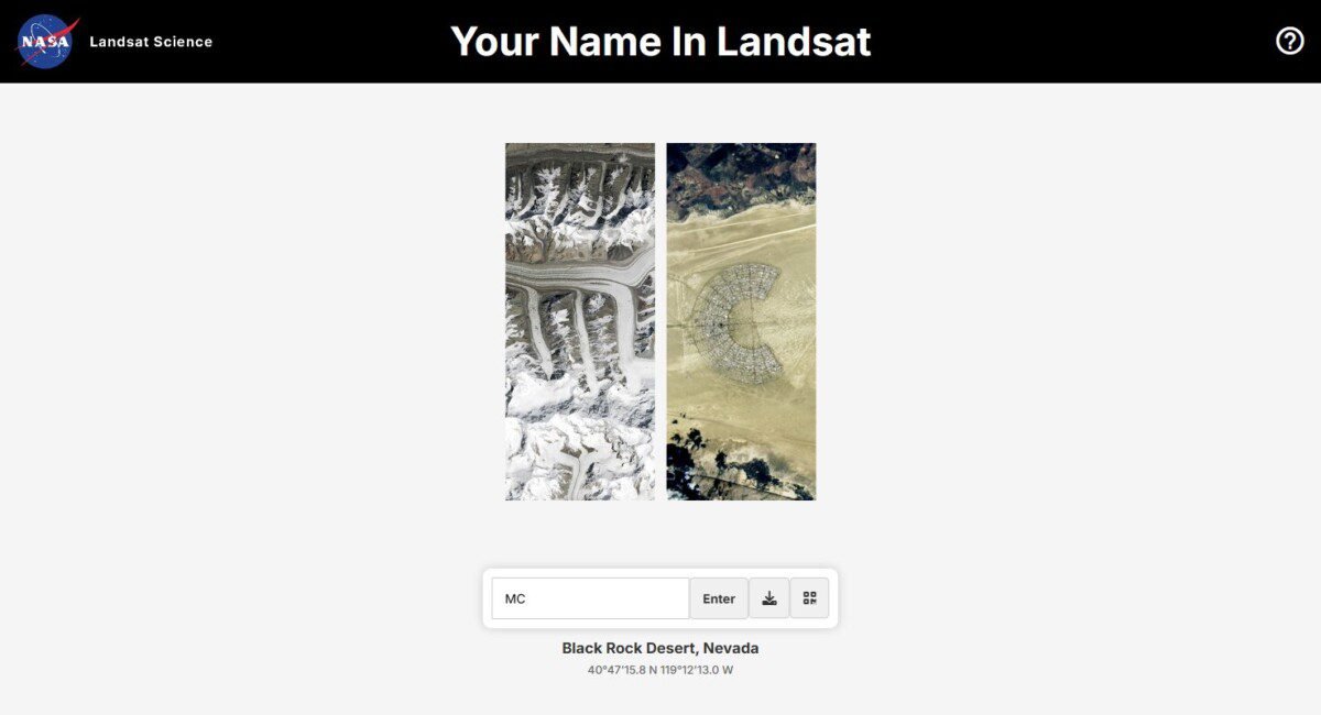 NASA libera ferramenta que monta seu nome com fotos de satélite; veja por que usar agora - Imagem do artigo original