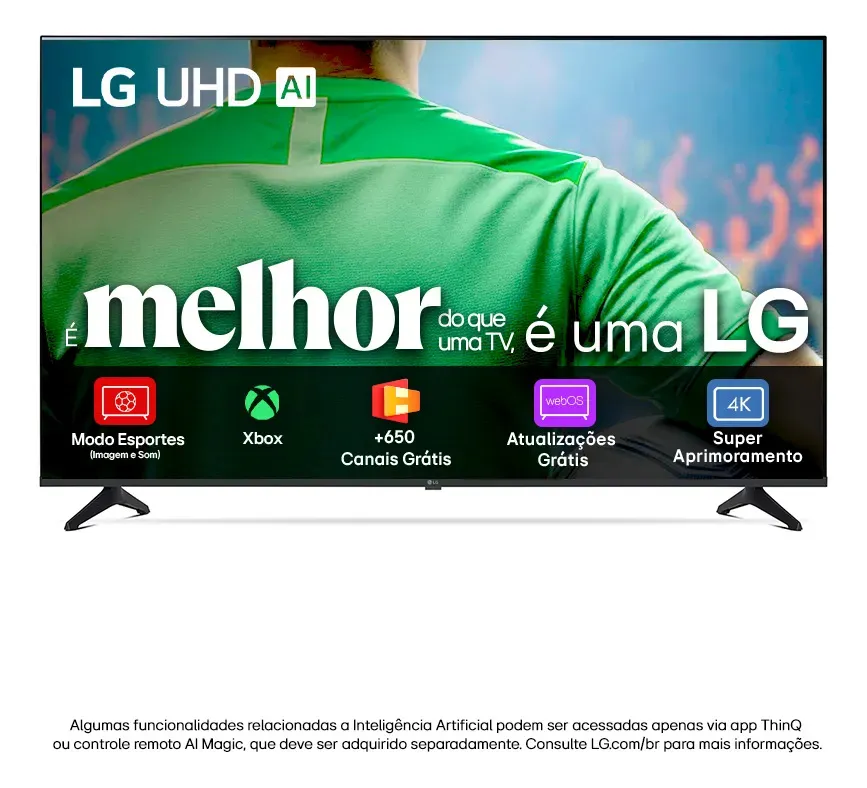 LG UA75 55” 4K cai quase pela metade do preço e vira a smart TV mais interessante do momento - Imagem do artigo
