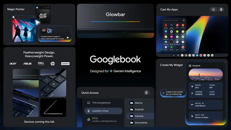 Googlebook: notebook com Gemini Intelligence que promete reinventar o PC - Imagem do artigo original
