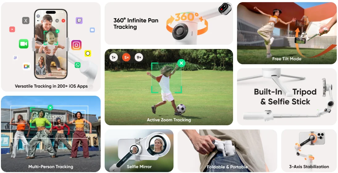 Insta360 Flow 2 Pro reúne IA e suporte Apple para elevar a estabilização móvel - Imagem do artigo original