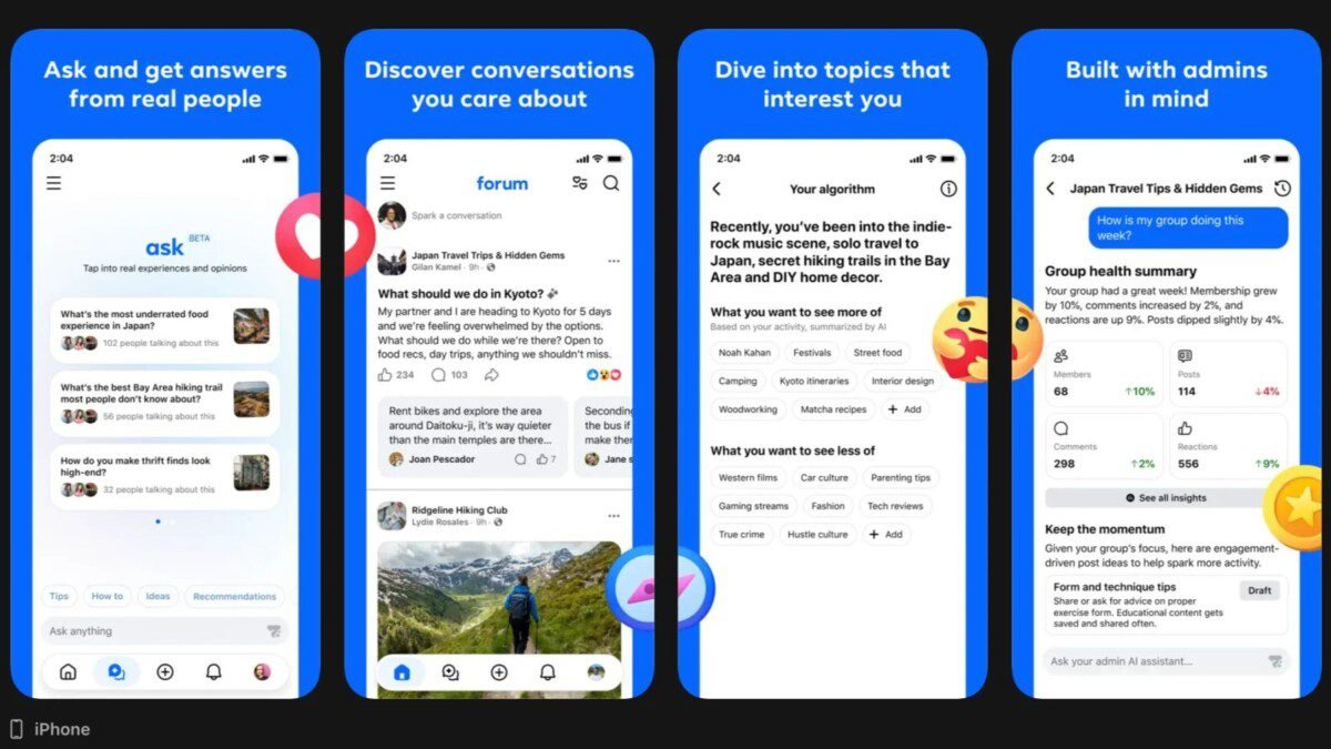 Meta Forum: novo app de grupos traz IA, apelidos e feed limpo; vale migrar? - Imagem do artigo original