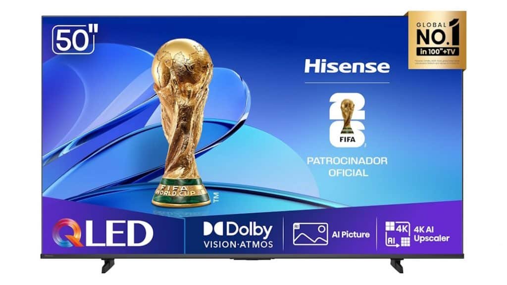 Smart TV Hisense 50Q6QV cai de preço e entrega QLED 4K com HDR10+ e Dolby Atmos - Imagem do artigo