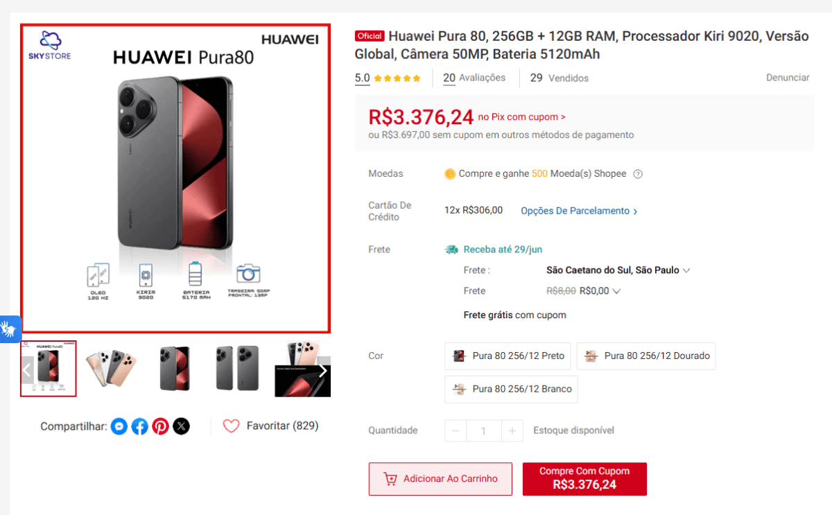 Huawei Pura 80 chega ao Brasil sem alarde: vale investir no topo de linha “discreto”? - Imagem do artigo original