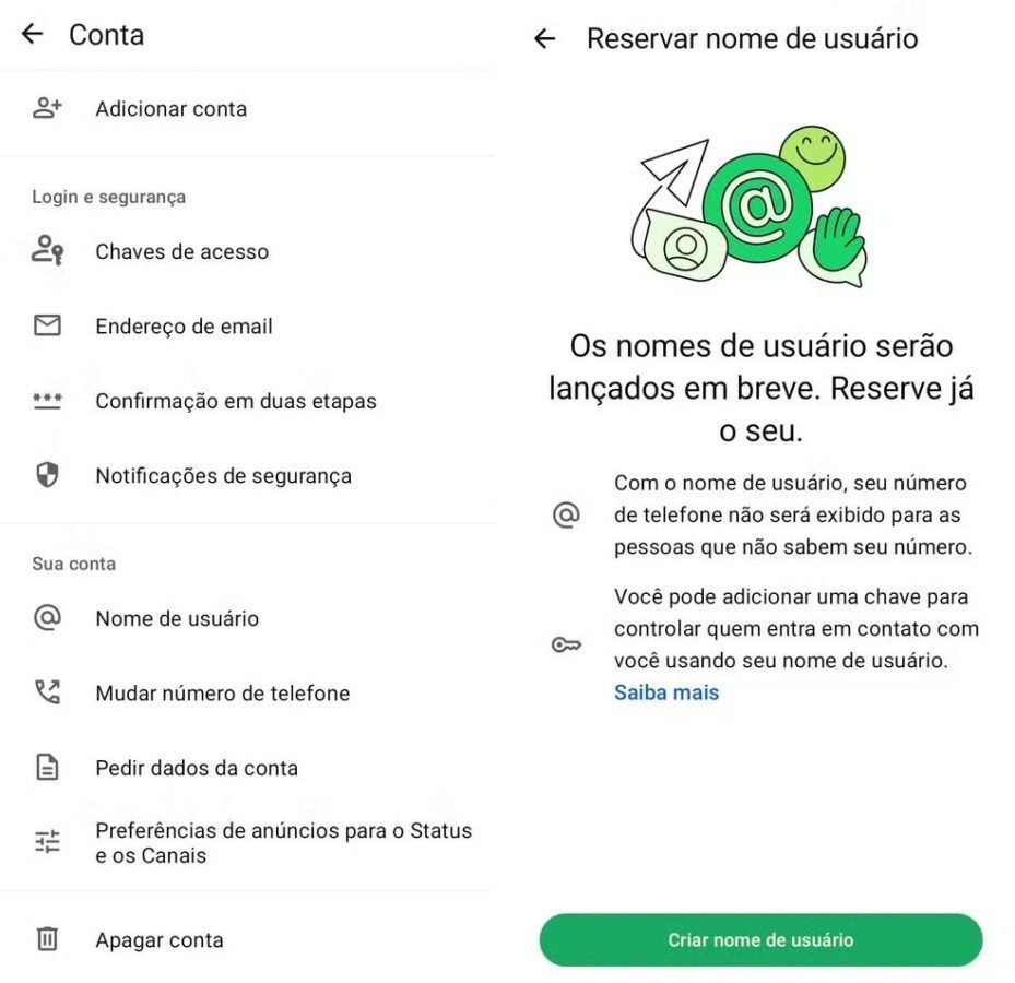 WhatsApp libera nomes de usuário: veja por que vale a pena reservar o seu hoje - Imagem do artigo original