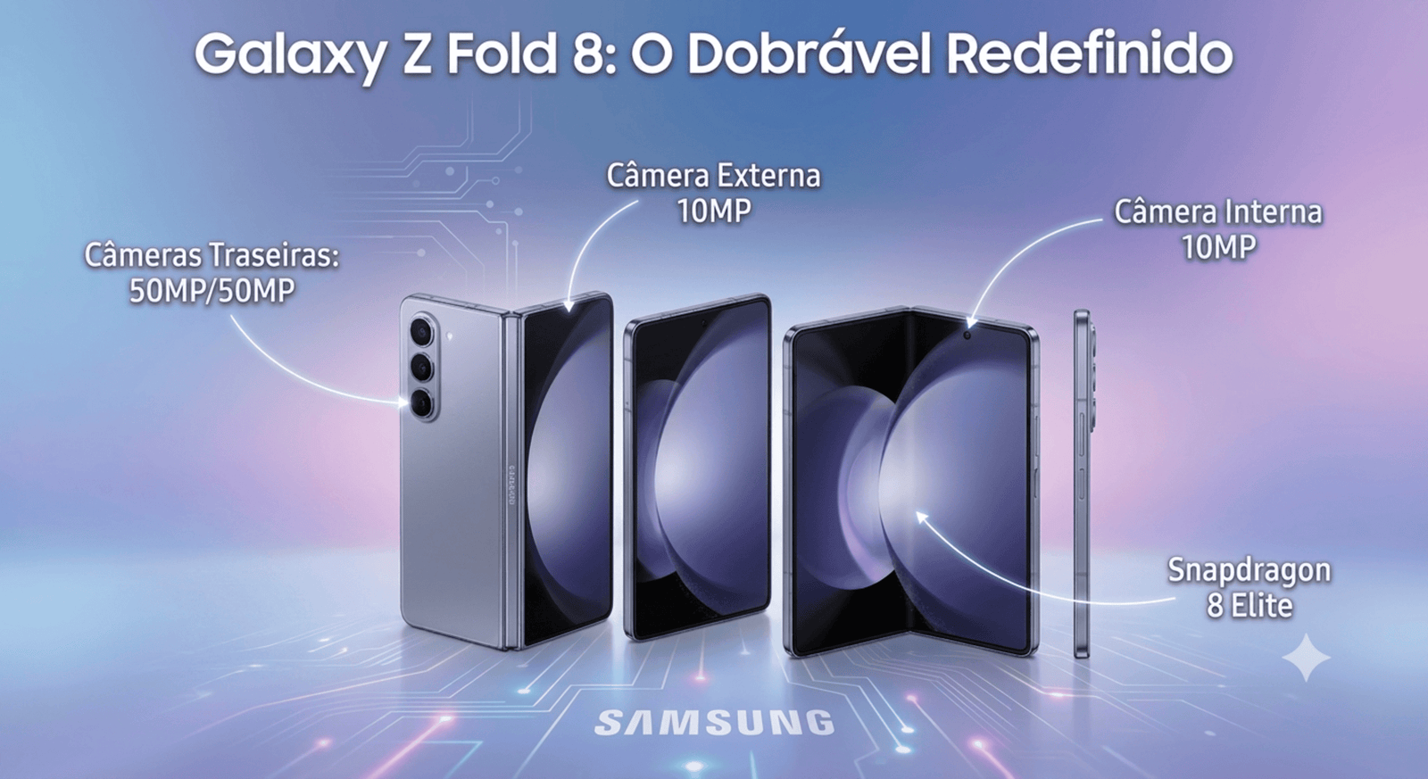 Galaxy Z Fold 8: o que muda no dobrável que promete 26 h de bateria - Imagem do artigo